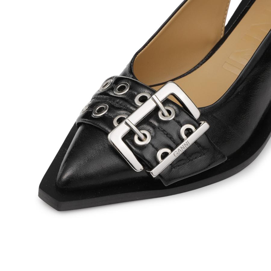 GANNI（ガニー） パンプス FEMININE BUCKLE SLINGBACK PUMP NAPLACK