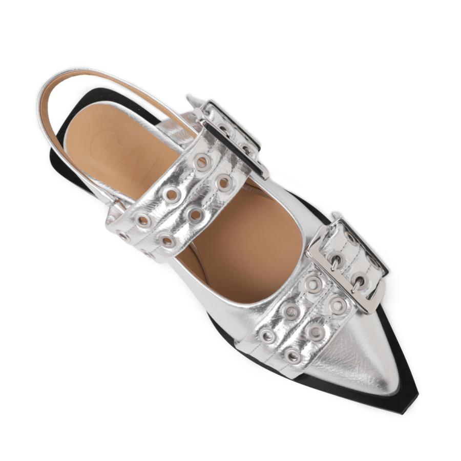 GANNI（ガニー） バレリーナシューズ FEMININE BUCKLE BALLERINA