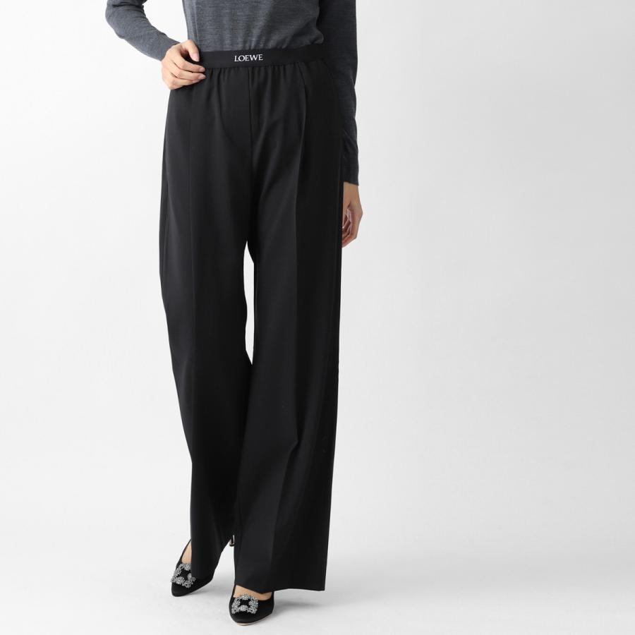 LOEWE（ロエベ） ウールパンツ トラウザーズ ブラック レディース