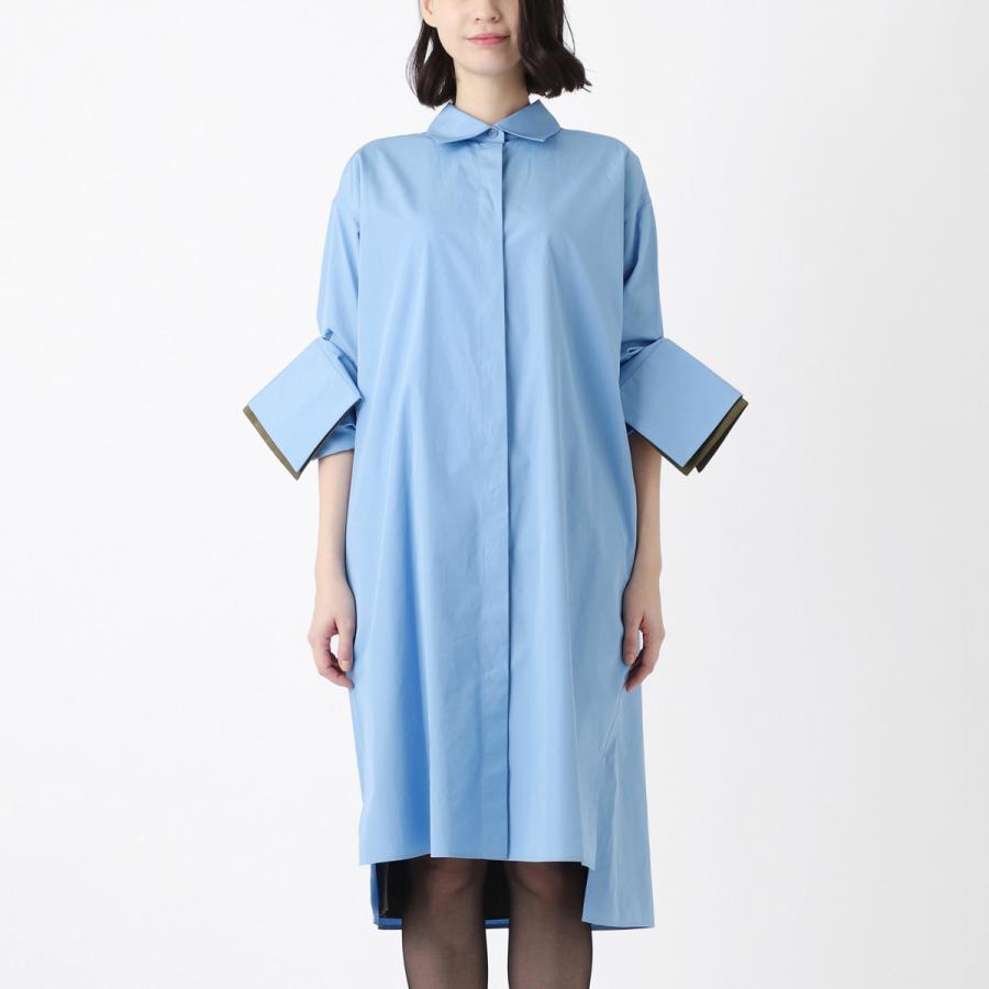 ロエベ LOEWE シャツドレス TURN-UP SHIRT DRESS シャツワンピース ブルー レディース s359y09xed-5690の画像