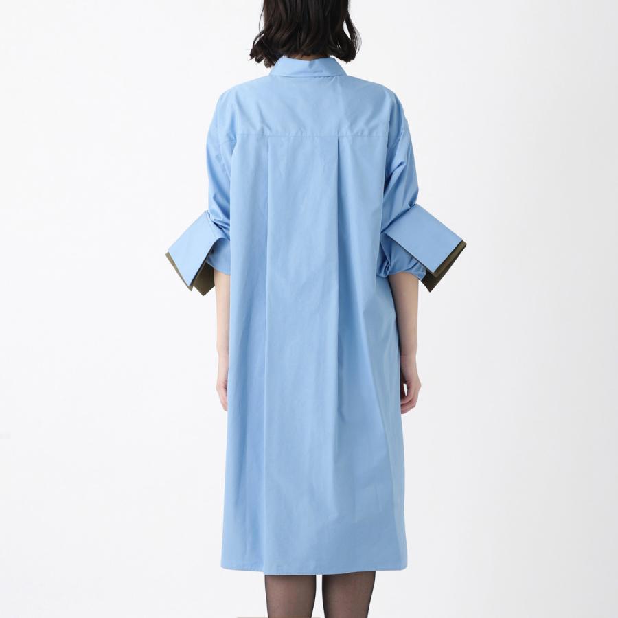 ロエベ LOEWE シャツドレス TURN-UP SHIRT DRESS シャツワンピース ブルー レディース s359y09xed-5690の画像
