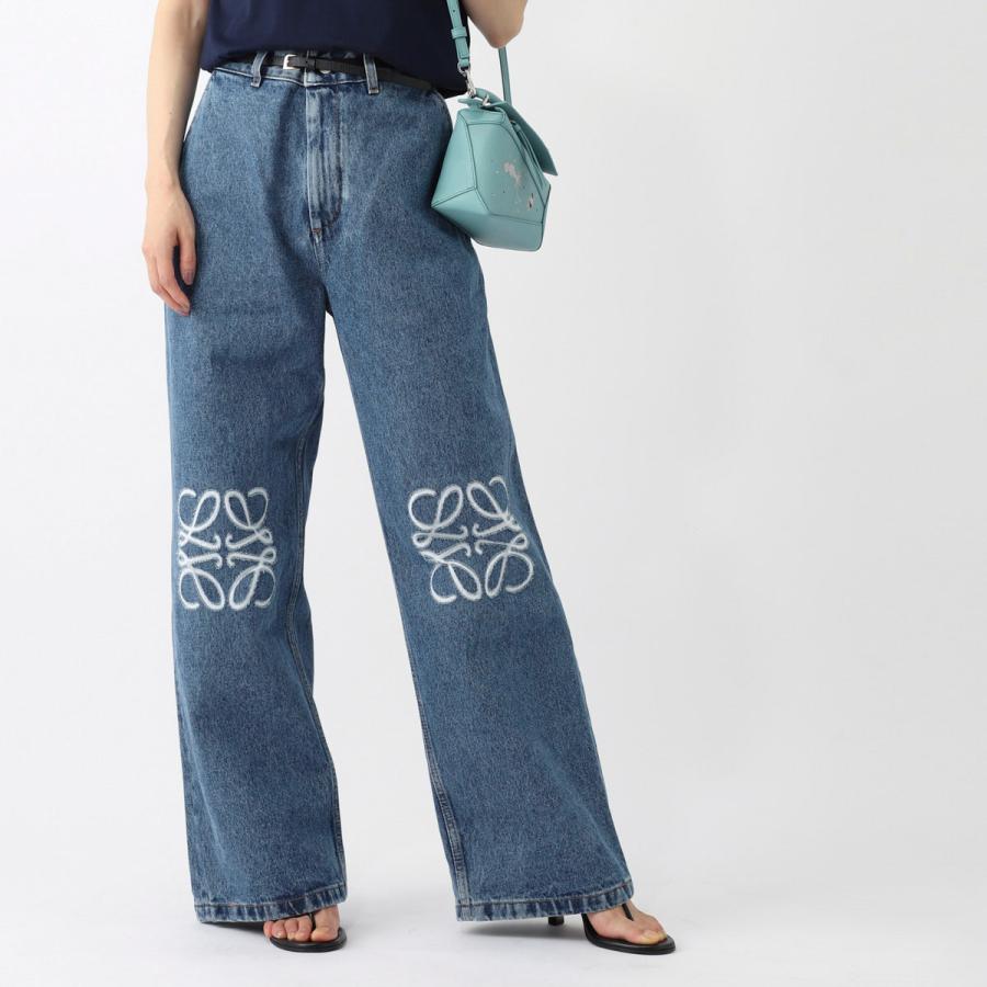 LOEWE（ロエベ） ジップフライジーンズ ANAGRAM BAGGY JEANS AF バギー