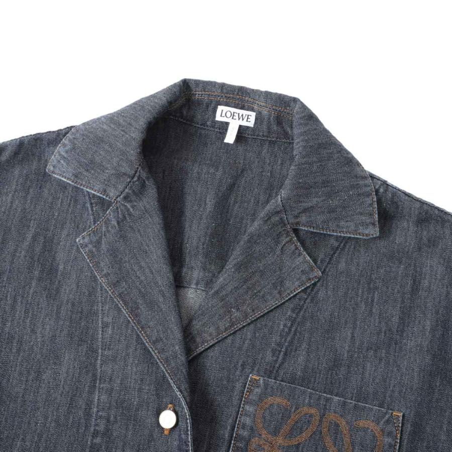 ロエベ LOEWE シャツジャケット PYJAMA BLOUSE デニムジャケット 大きいサイズあり ブルー レディース s359y13x52-5820｜mb-y｜04