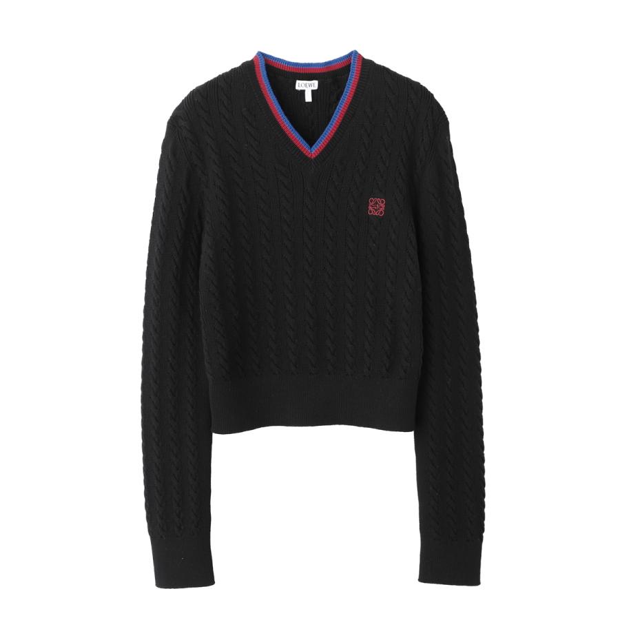 LOEWE（ロエベ） LOEWE Vネック ニット ブラック レディース
