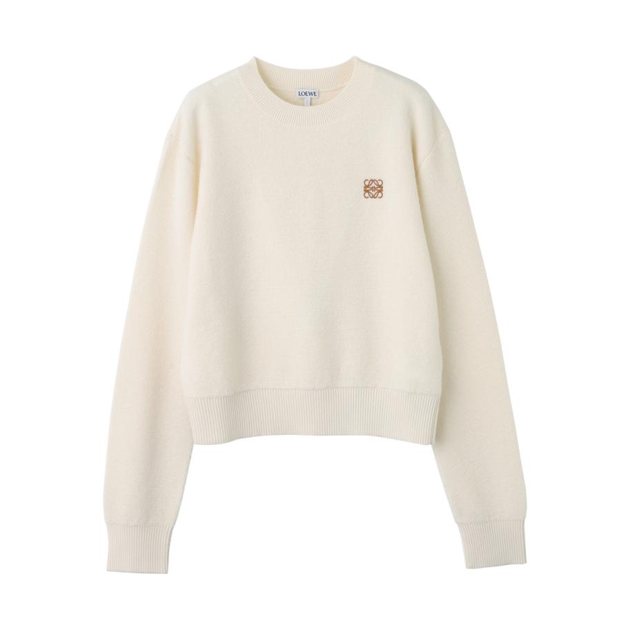 LOEWE（ロエベ） クルーネックニット ホワイト レディース s359y14kgj