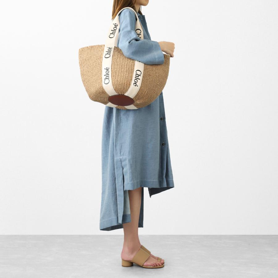 Chloe クロエ カゴバッグ WOODY LARGE バスケット ホワイト Chloe クロエ カゴバッグ WOODY LARGE バスケット ホワイト