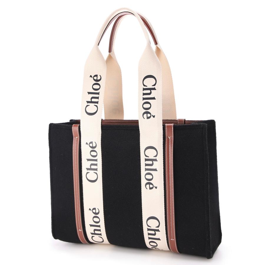 Chloe（クロエ） トートバッグ WOODY MEDIUM ブラック レディース