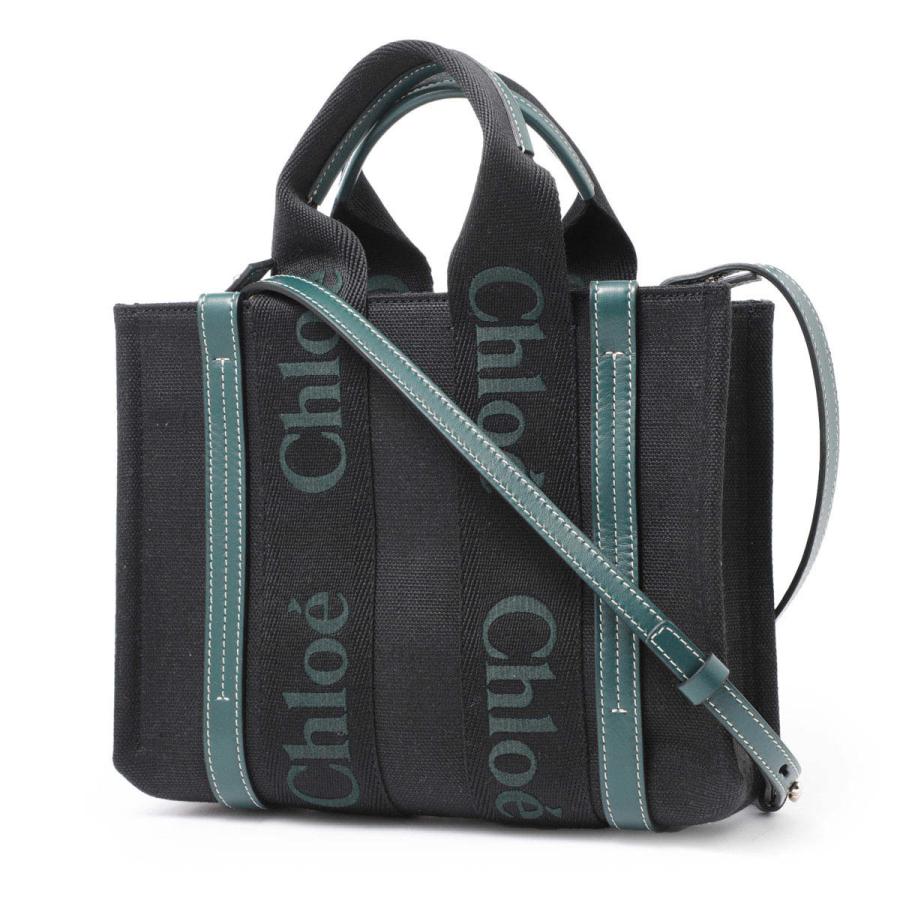 クロエ Chloe トートバッグ 2WAY WOODY SMALL レディース chc23as397l17-920-blackgreen1の画像