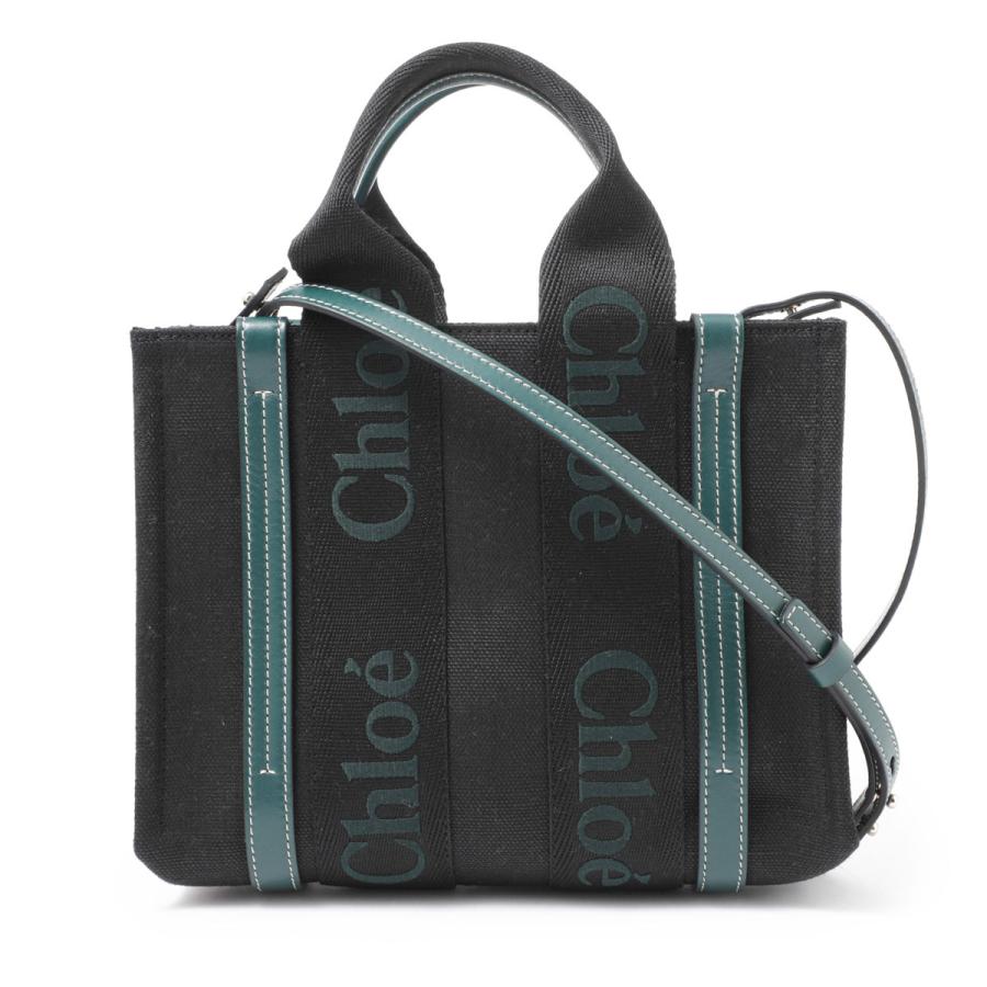 クロエ Chloe トートバッグ 2WAY WOODY SMALL レディース chc23as397l17-920-blackgreen1の画像