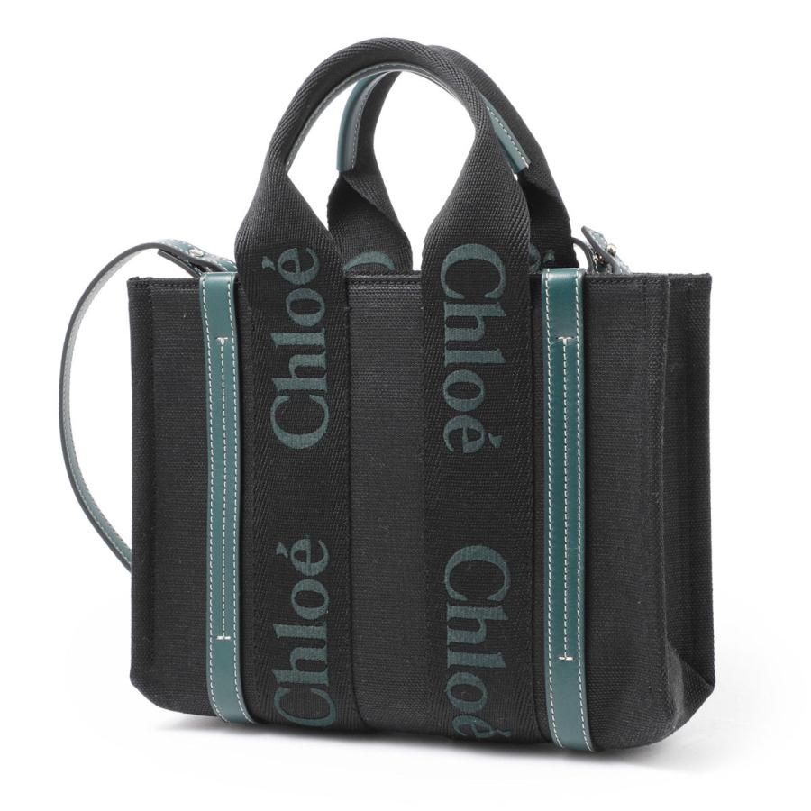クロエ Chloe トートバッグ 2WAY WOODY SMALL レディース chc23as397l17-920-blackgreen1の画像