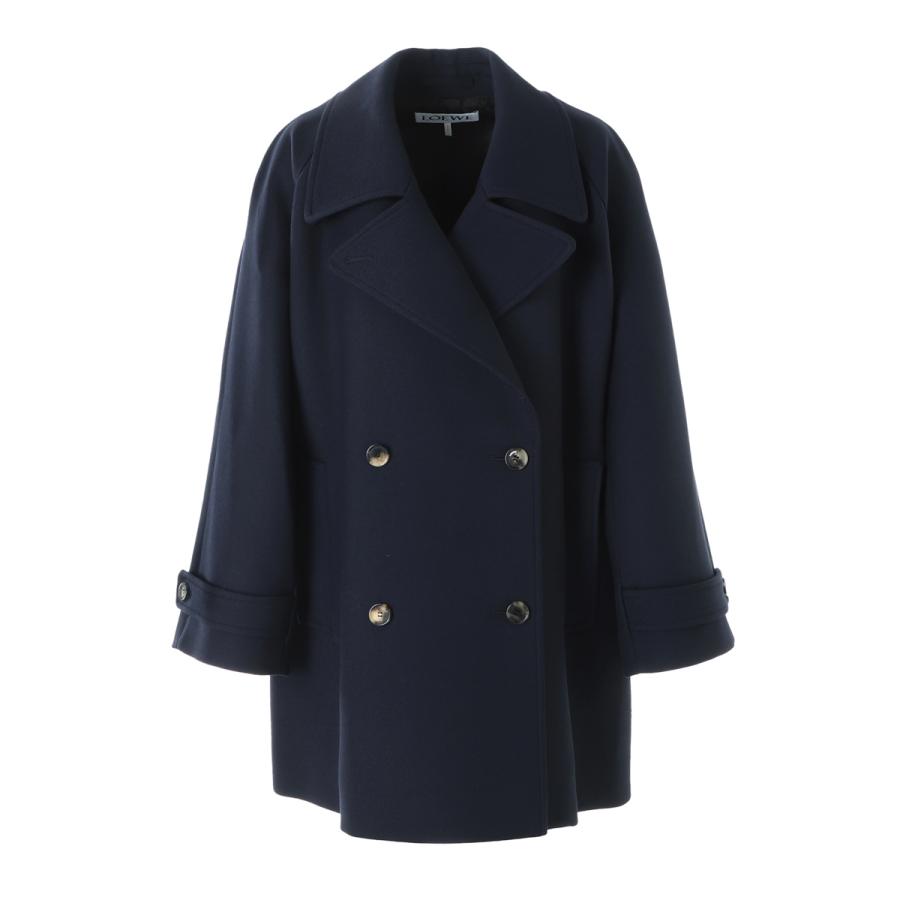 LOEWE（ロエベ） ウールコート ダブルブレストコート ブルー