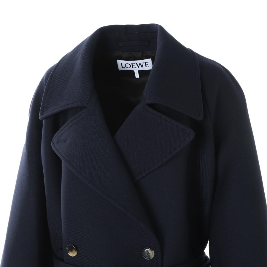 LOEWE（ロエベ） ウールコート ダブルブレストコート ブルー