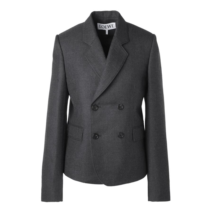 極美品　LOEWE ロエベ　金ボタン　ウール　テーラードジャケット　2ボタン 毛 ロエベ LOEWE 2つボタン ジャケット SHORT JACKET ショートジャケット