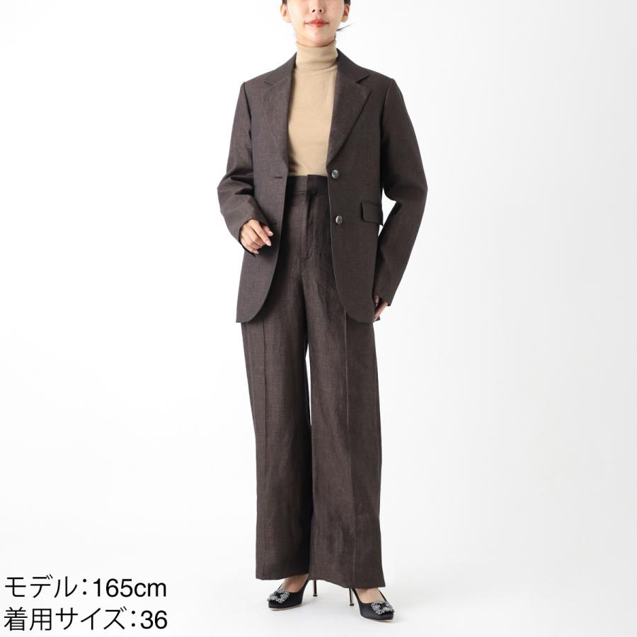 ロエベ LOEWE スラックス HIGH WAISTED TROUSERS トラウザーズ ブラウン レディース s540y04xhd-3110の画像