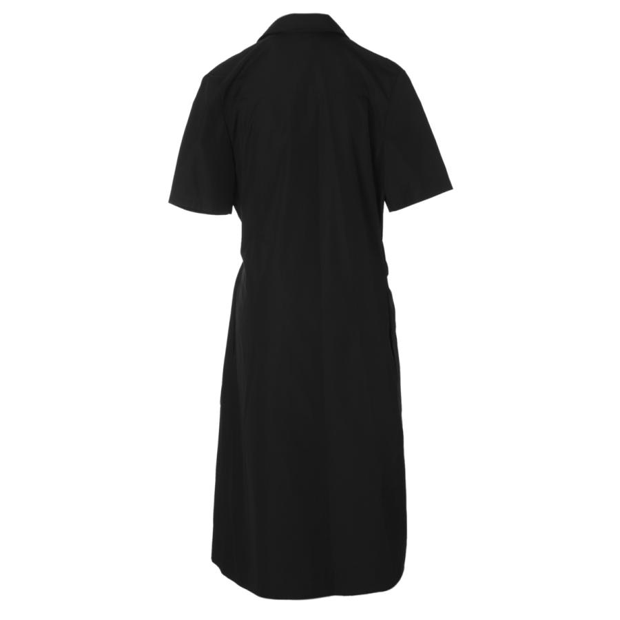 ロエベ　ワンピース　ブラックワンピース　34サイズ LOEWE◇半袖ワンピース/34/レザー/BLK/S540335X62/レース切替/レザー