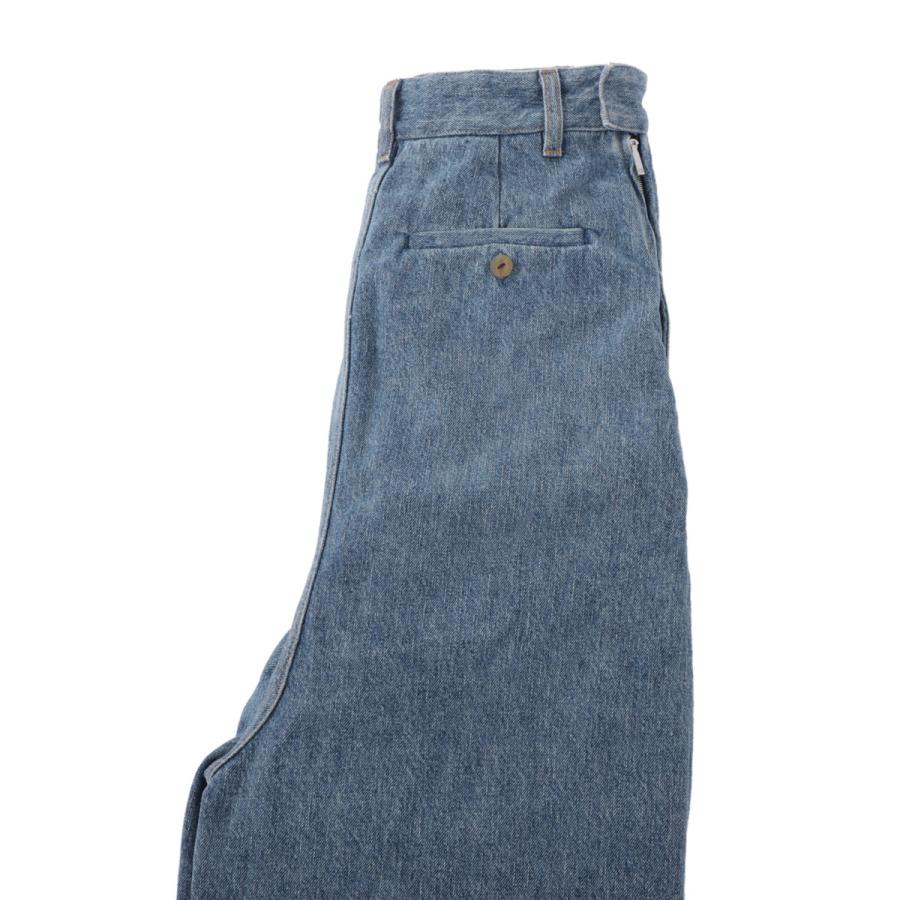 LOEWE ロエベ ジップフライジーンズ DRAPED JEANS ブルー レディース  