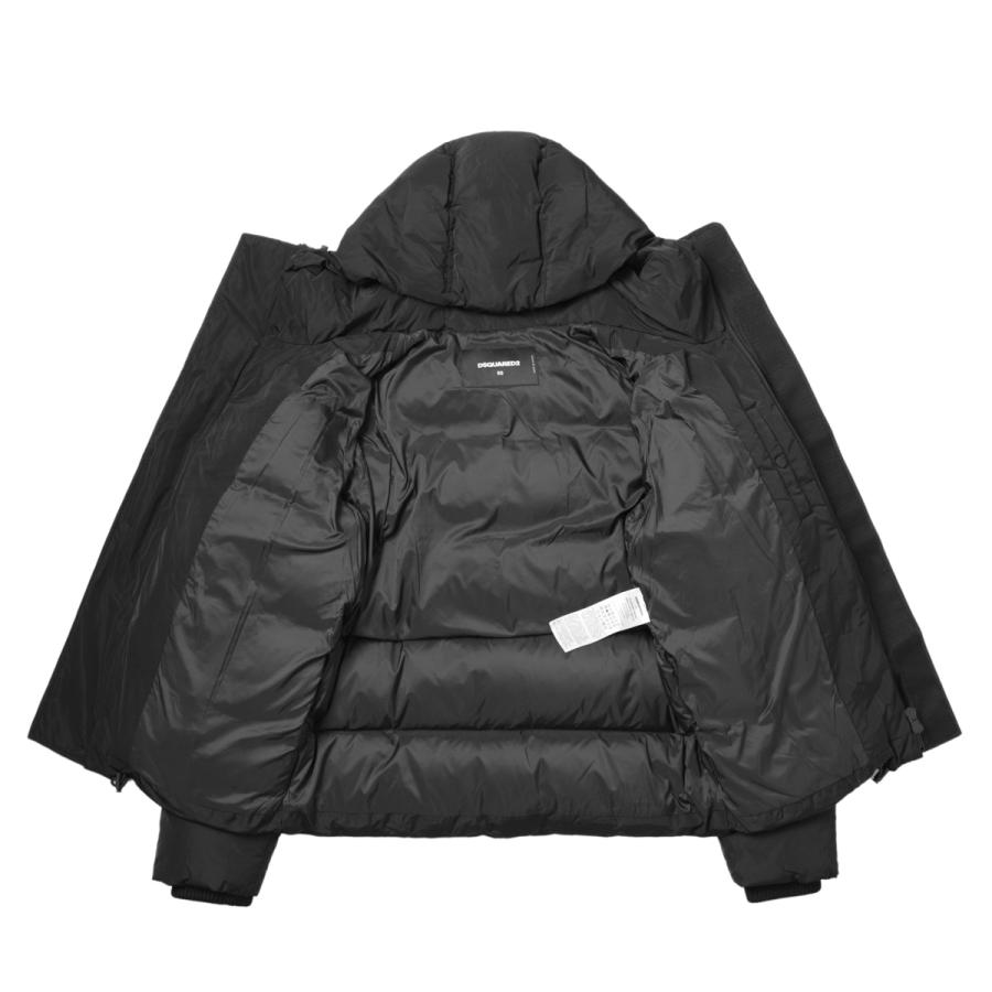 ディースクエアード DSQUARED2 ダウンジャケット ROAD MAN BOMBER PUFFER JACKET ブラック メンズ s71an0305-s53353-900｜mb-y｜18