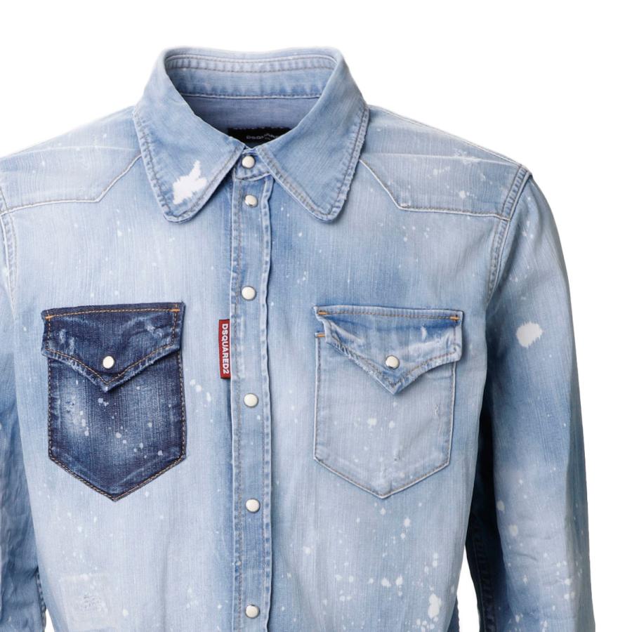 コンビニ受取対応商品】 ディースクエアード デニムシャツ 40