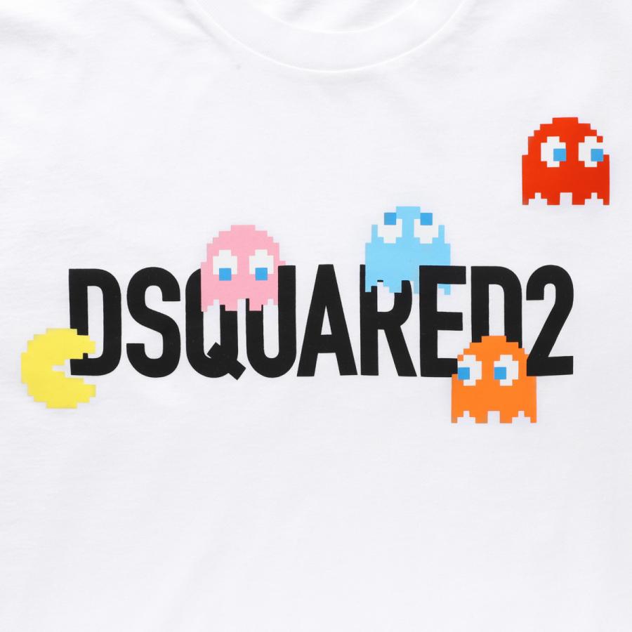 ディースクエアード DSQUARED2 クルーネックTシャツ PAC-MAN CIGARETTE FIT メンズ s71gd1349-s23009-100｜mb-y｜05