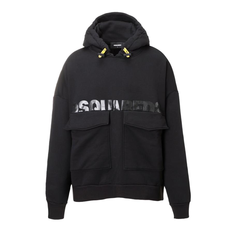 DSQUARED2（ディースクエアード） フーデッドパーカ ブラック メンズ