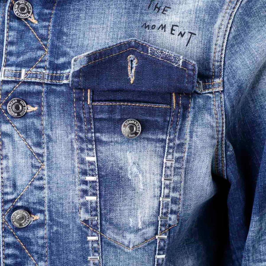 DSQUARED2（ディースクエアード） デニムジャケット STAPLED MEDIUM