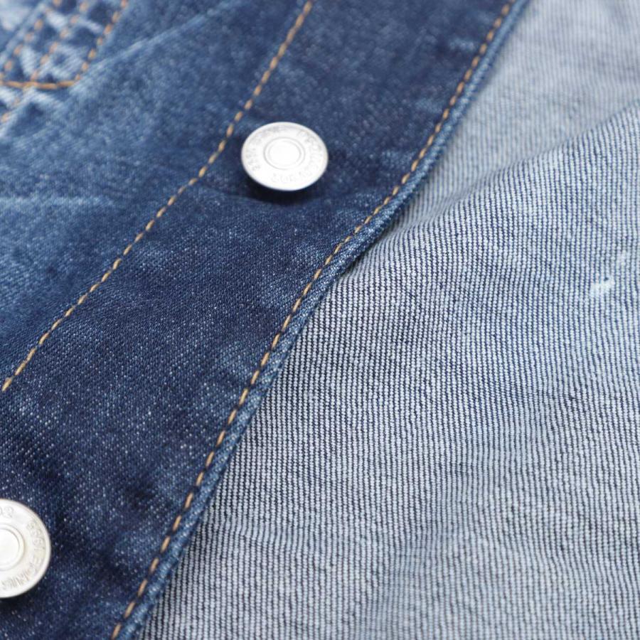 DSQUARED2 ダークブルー ノースリーブデニムジャケット48 DSQUARED2 ダークブルー ノースリーブデニムジャケット48