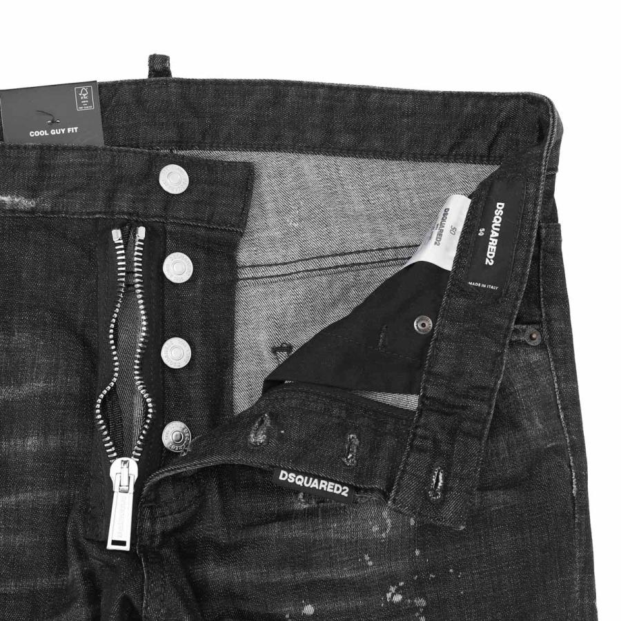 新品 DSQUARED2 コーティングデニム COOL GUY 黒 46 M 即発 Dsquared2 ディースクエアード COOL GUY S71LB1094 (D