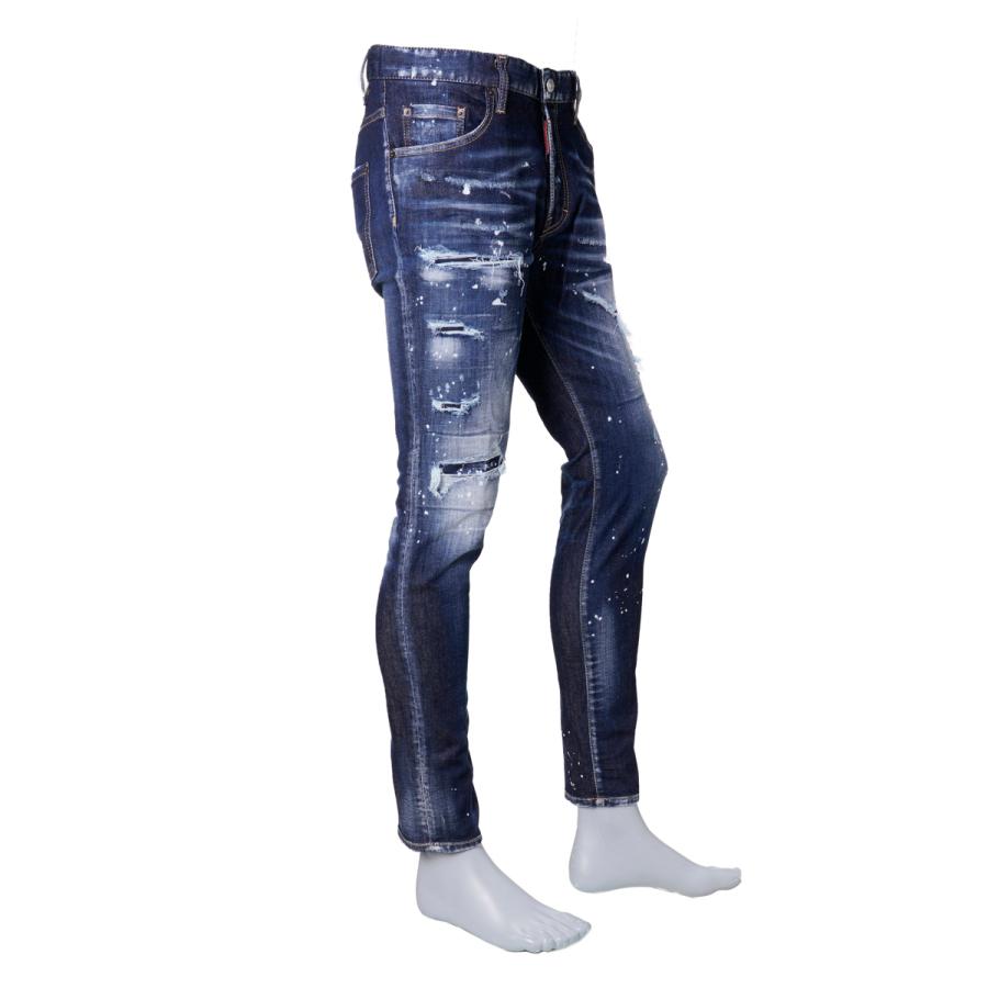 ディースクエアード DSQUARED2 ボタンフライジーンズ SUPER TWINKY JEANS ブルー s74lb1192-s30789-470