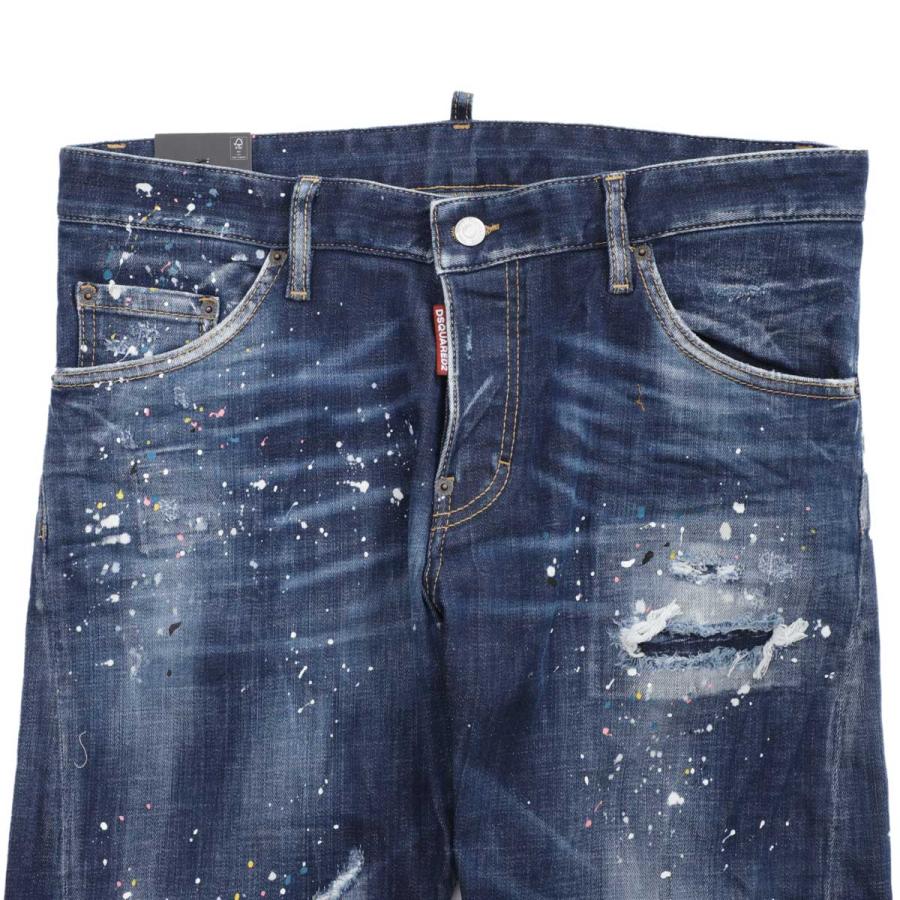 ディースクエアード DSQUARED2 ボタンフライジーンズ SEXY TWIST JEAN ブルー メンズ s74lb1342-s30342-470の画像