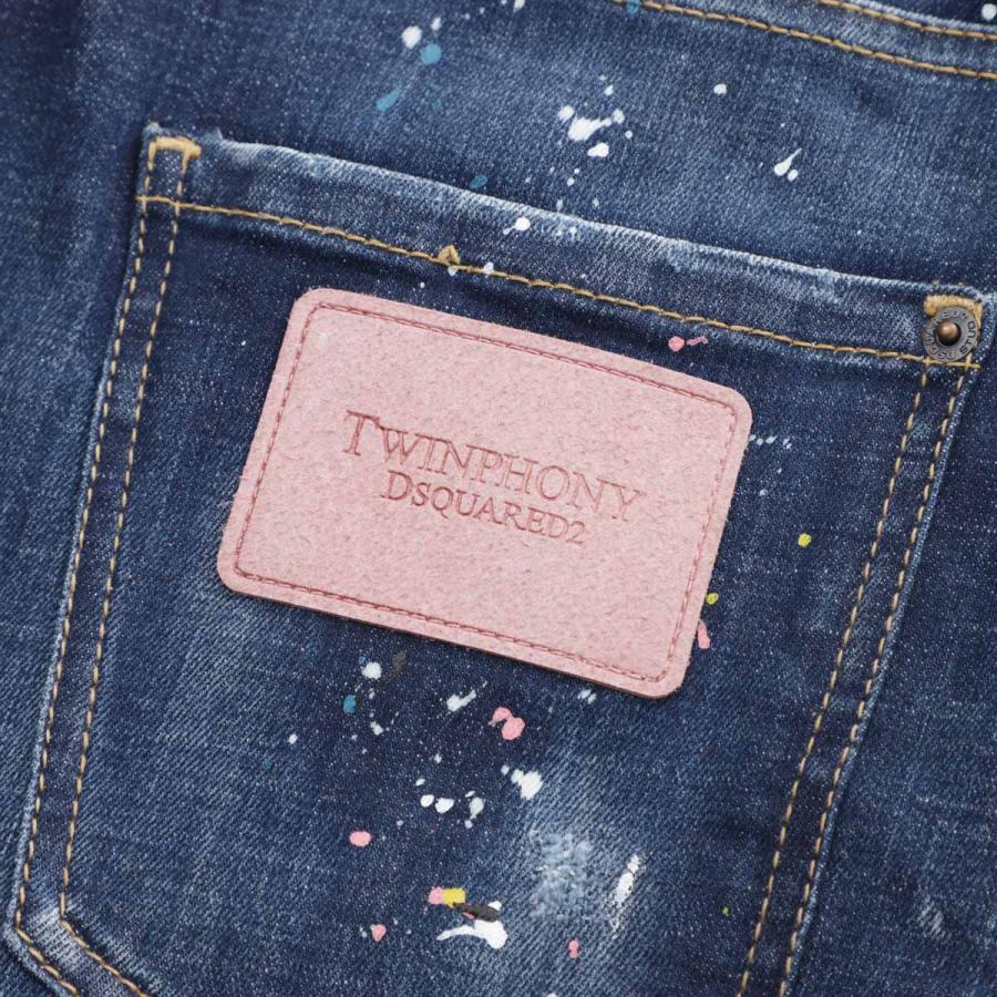 ディースクエアード DSQUARED2 ボタンフライジーンズ SEXY TWIST JEAN ブルー メンズ s74lb1342-s30342-470の画像