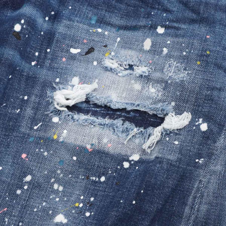 ディースクエアード DSQUARED2 ボタンフライジーンズ SEXY TWIST JEAN ブルー メンズ s74lb1342-s30342-470の画像