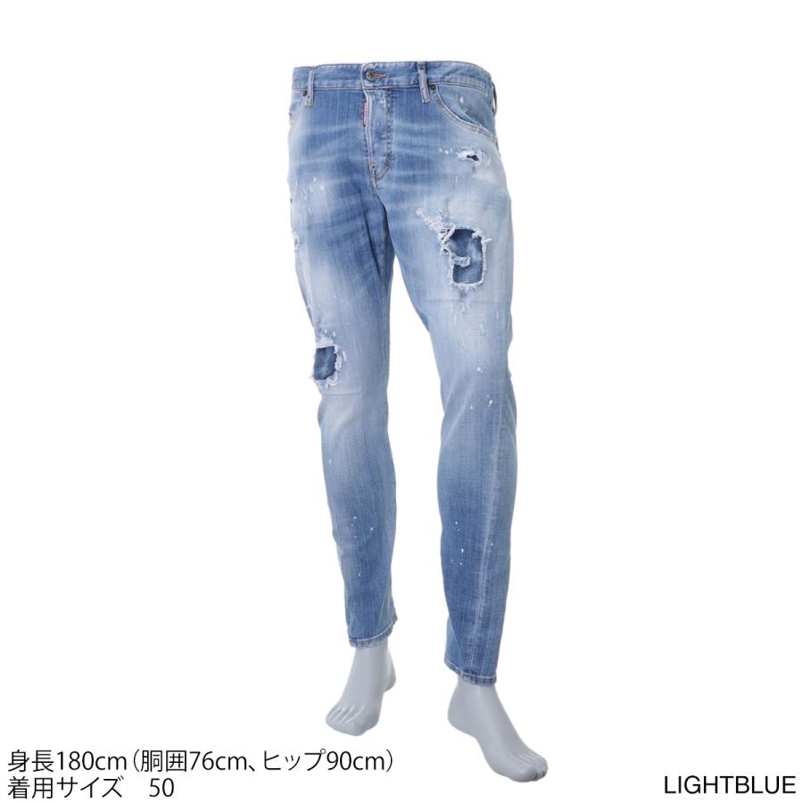 ディースクエアード DSQUARED2 ボタンフライジーンズ SEXY TWIST JEAN ブルー メンズ s74lb1366-s30342-470の画像