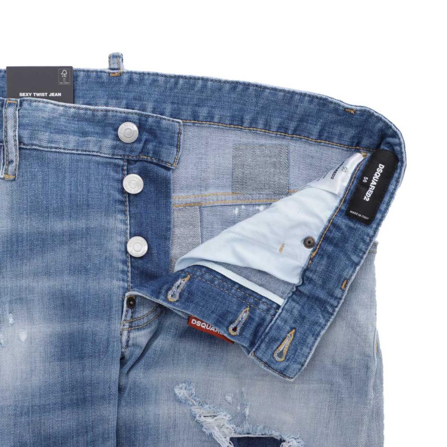 ディースクエアード DSQUARED2 ボタンフライジーンズ SEXY TWIST JEAN ブルー メンズ s74lb1366-s30342-470の画像