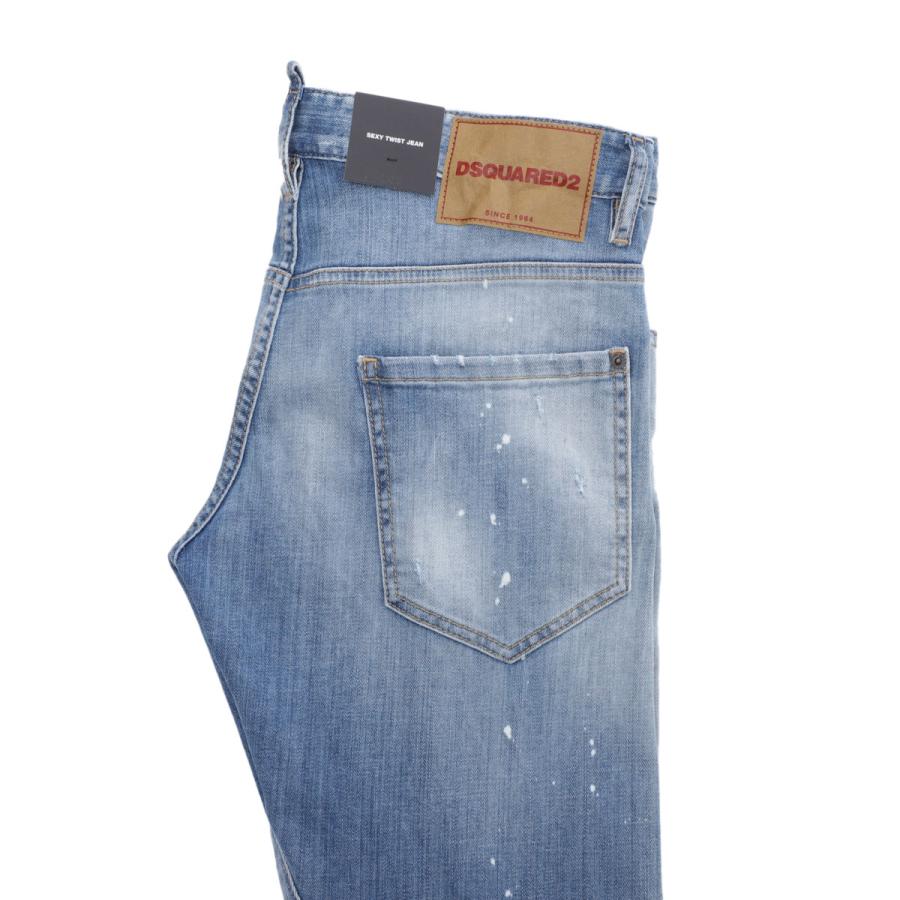 ディースクエアード DSQUARED2 ボタンフライジーンズ SEXY TWIST JEAN ブルー メンズ s74lb1366-s30342-470の画像