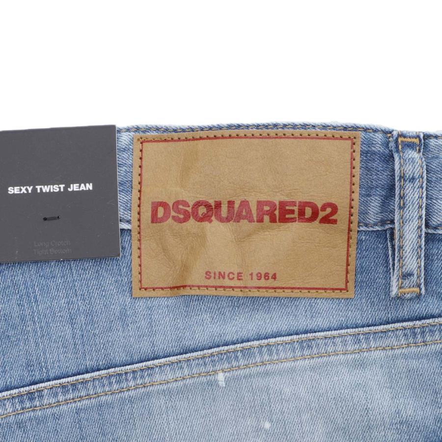 ディースクエアード DSQUARED2 ボタンフライジーンズ SEXY TWIST JEAN ブルー メンズ s74lb1366-s30342-470の画像