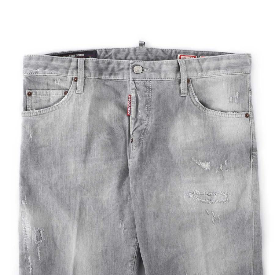ディースクエアード DSQUARED2 ボタンフライジーンズ SLIM TWIST JEANS グレー メンズの画像