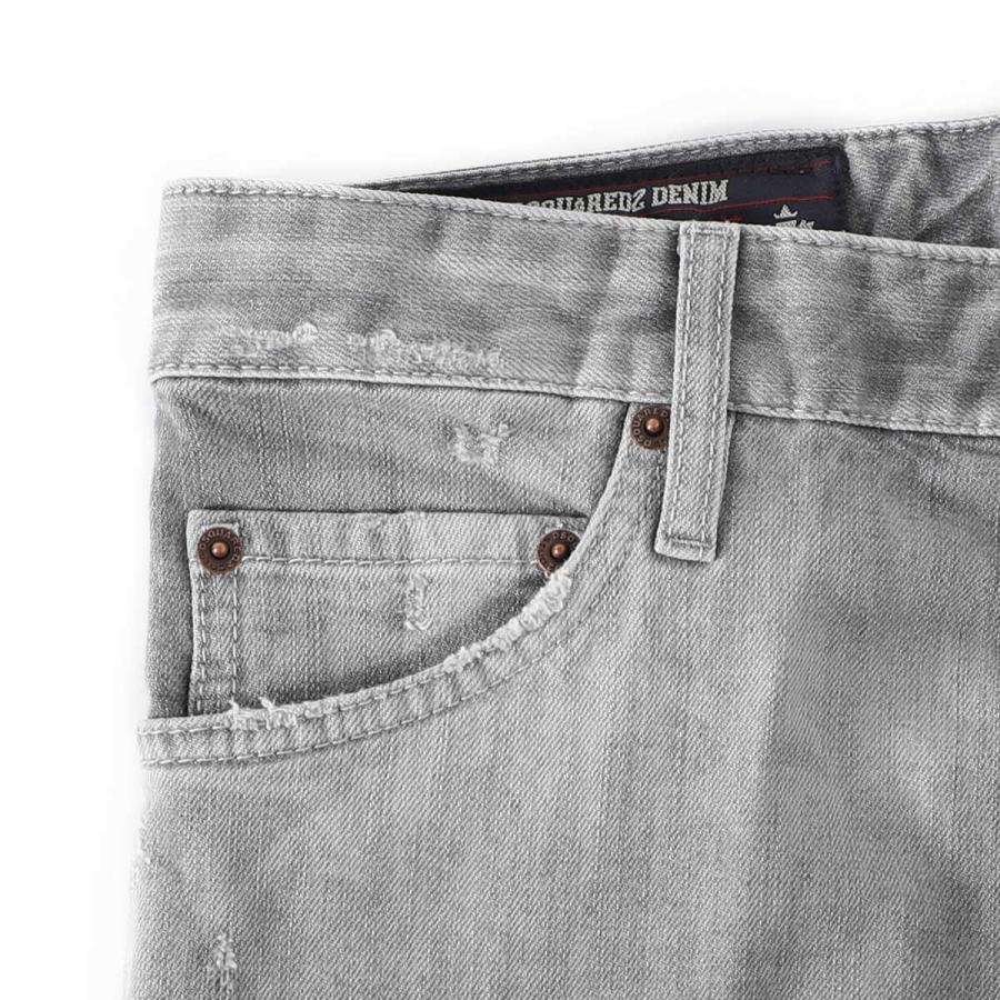 ディースクエアード DSQUARED2 ボタンフライジーンズ SLIM TWIST JEANS グレー メンズの画像