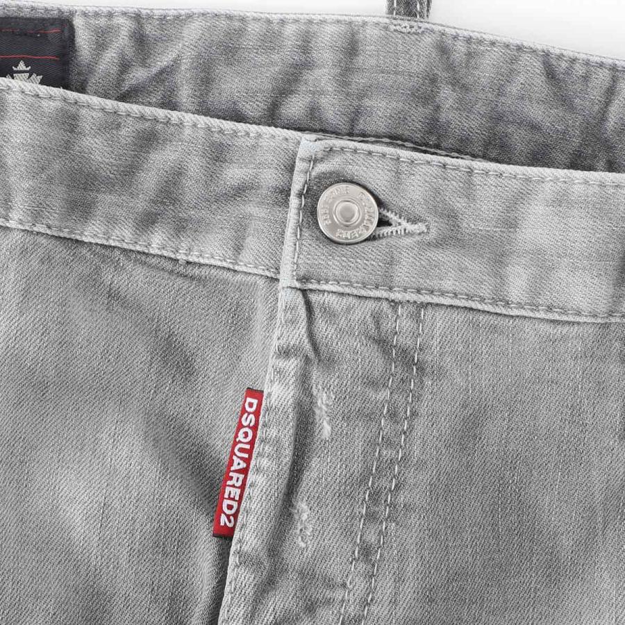 ディースクエアード DSQUARED2 ボタンフライジーンズ SLIM TWIST JEANS グレー メンズの画像