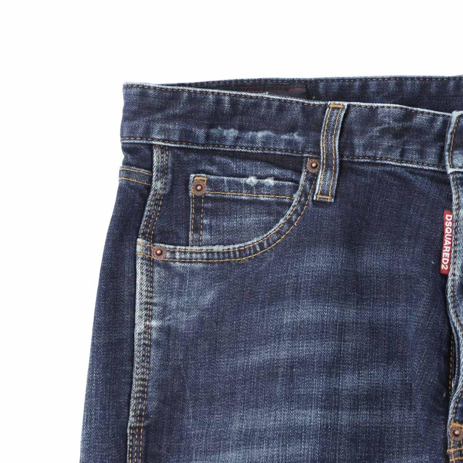 ディースクエアード DSQUARED2 ボタンフライジーンズ TEDDY MINI FRONT JEANS ブルー メンズの画像
