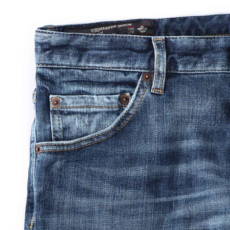 ディースクエアード DSQUARED2 ボタンフライジーンズ TEDDY JEANS ブルー メンズの画像