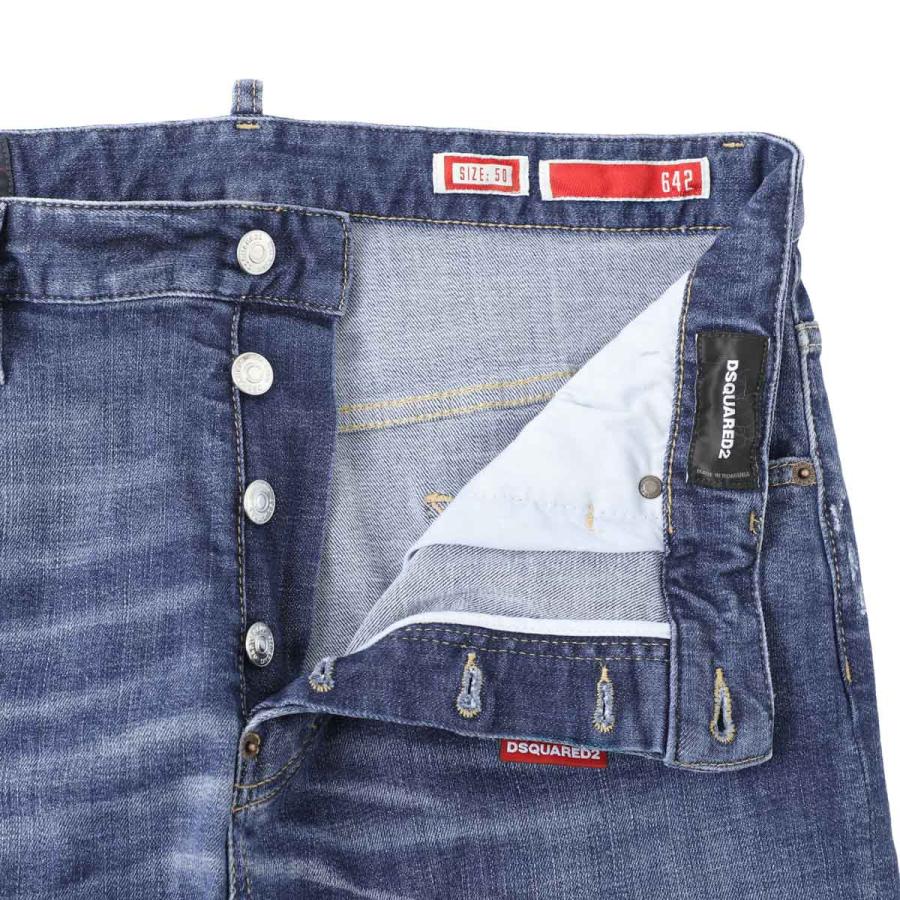 ディースクエアード DSQUARED2 ボタンフライジーンズ ブルー メンズ s74lb1925-s30872-470の画像