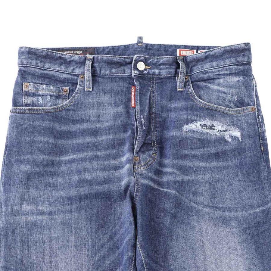 ディースクエアード DSQUARED2 ボタンフライジーンズ ブルー メンズ s74lb1925-s30872-470の画像