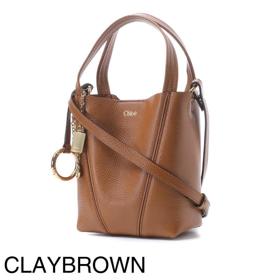 クロエ スピン レザー 2way ショルダー ハンドバッグ ベージュ系 Chloe（クロエ） バッグ 2WAYトート/ショルダーバッグ CHLOE SPIN