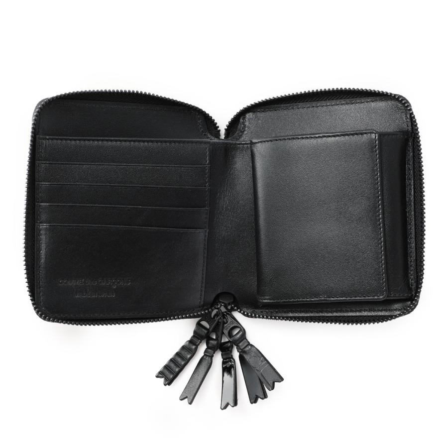 コムデギャルソン  財布 ギャルソン COMME des GARCONS 2つ折り ZIPPER MEDLEY ブラック メンズ レディースの画像