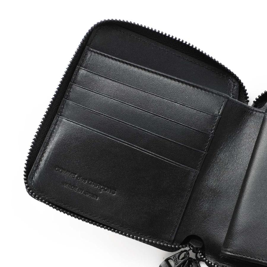 コムデギャルソン  財布 ギャルソン COMME des GARCONS 2つ折り ZIPPER MEDLEY ブラック メンズ レディースの画像