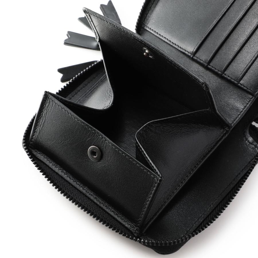 コムデギャルソン  財布 ギャルソン COMME des GARCONS 2つ折り ZIPPER MEDLEY ブラック メンズ レディースの画像