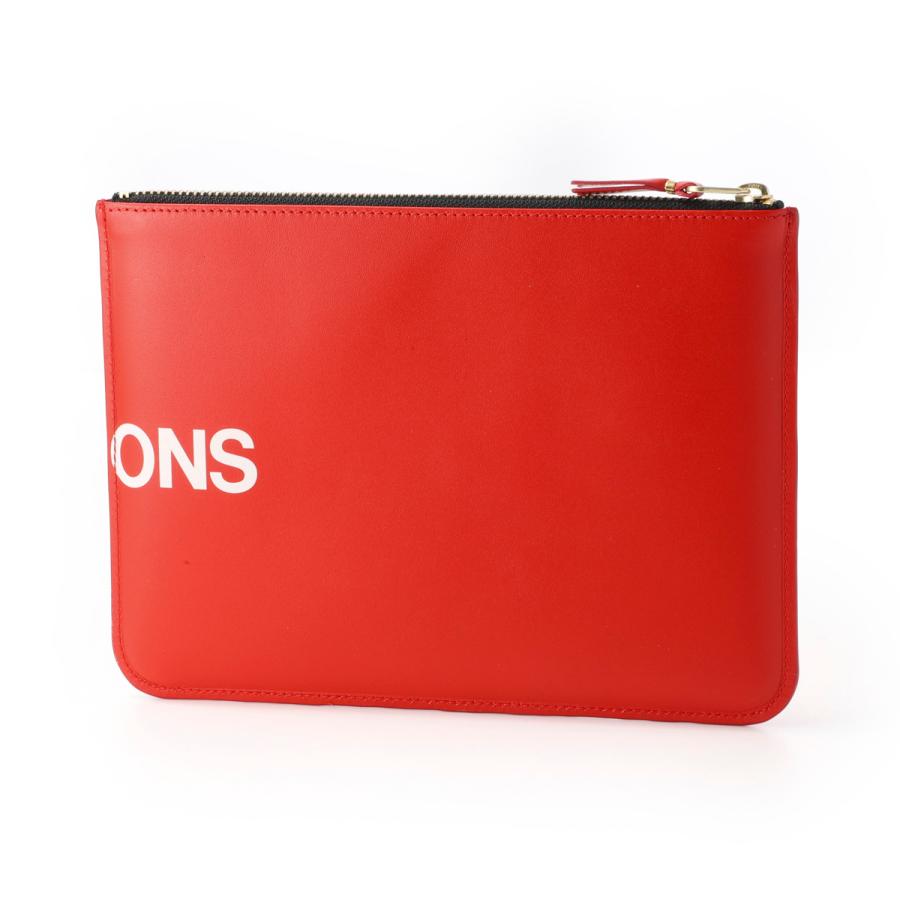 コム デ ギャルソン COMME des GARCONS フラットポーチ Huge Logo レッド メンズ レディース sa5100hl-red｜mb-y｜04