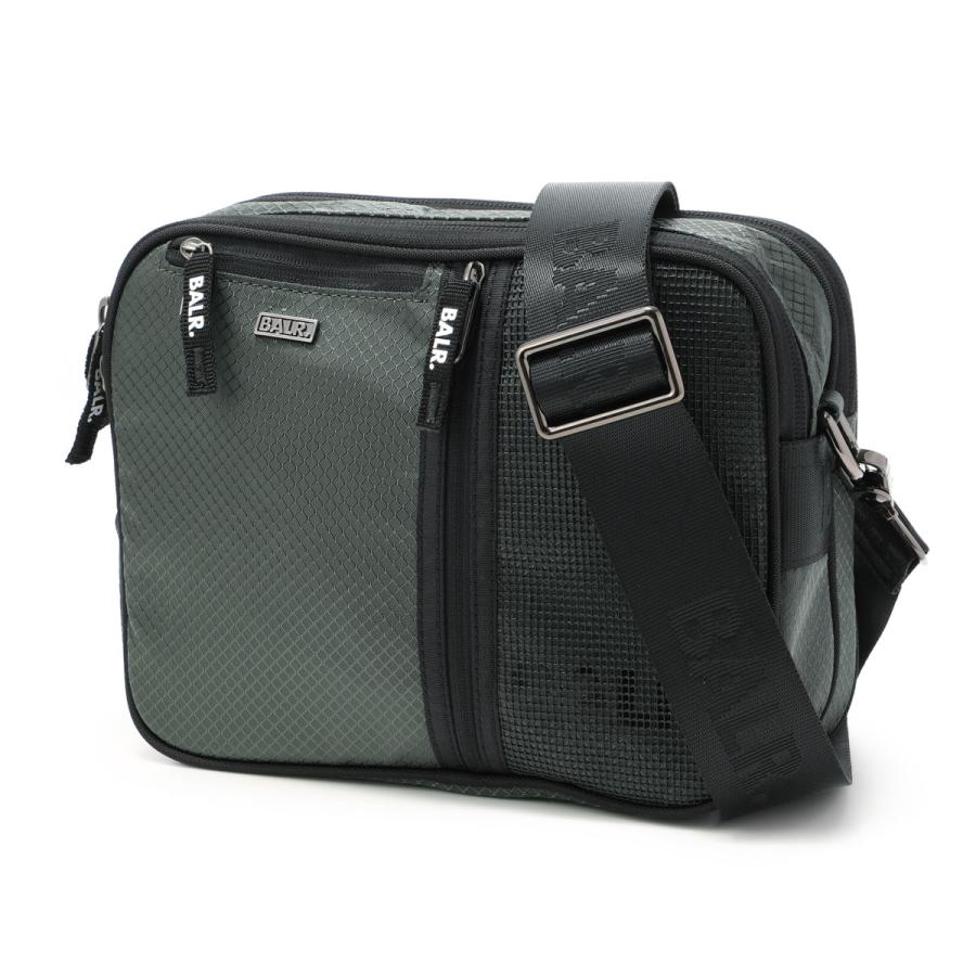 ボーラー BALR. ショルダーバッグ SALERNO RIPSTOP SHOULDER BAG クロスボディバッグ ブラック メンズ