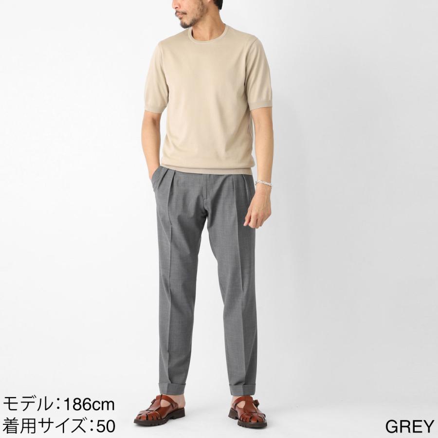 カマール Kamar ツープリーツ スラックス SAMUEL ウールパンツ グレー