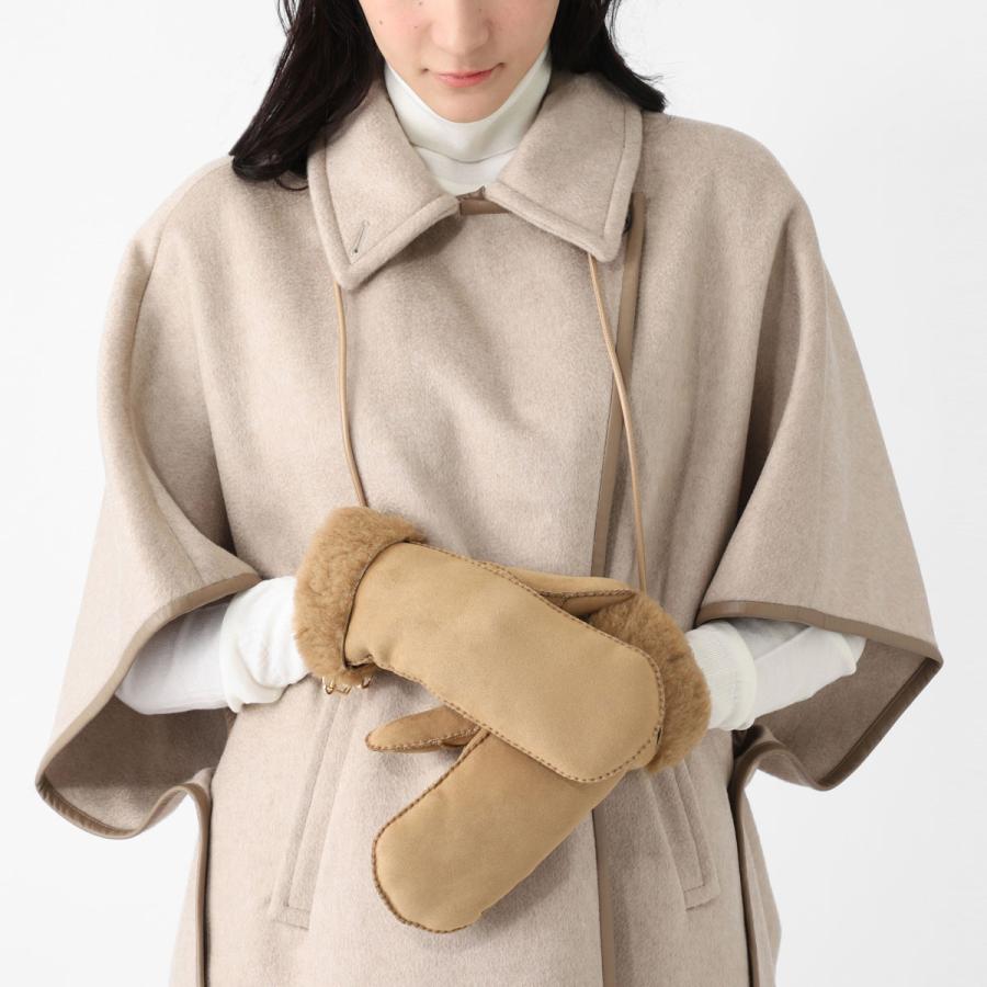 マックスマーラ 手袋 サンドS/M Max Mara（マックスマーラ） 手袋 SAND ミトン ブラウン レディース